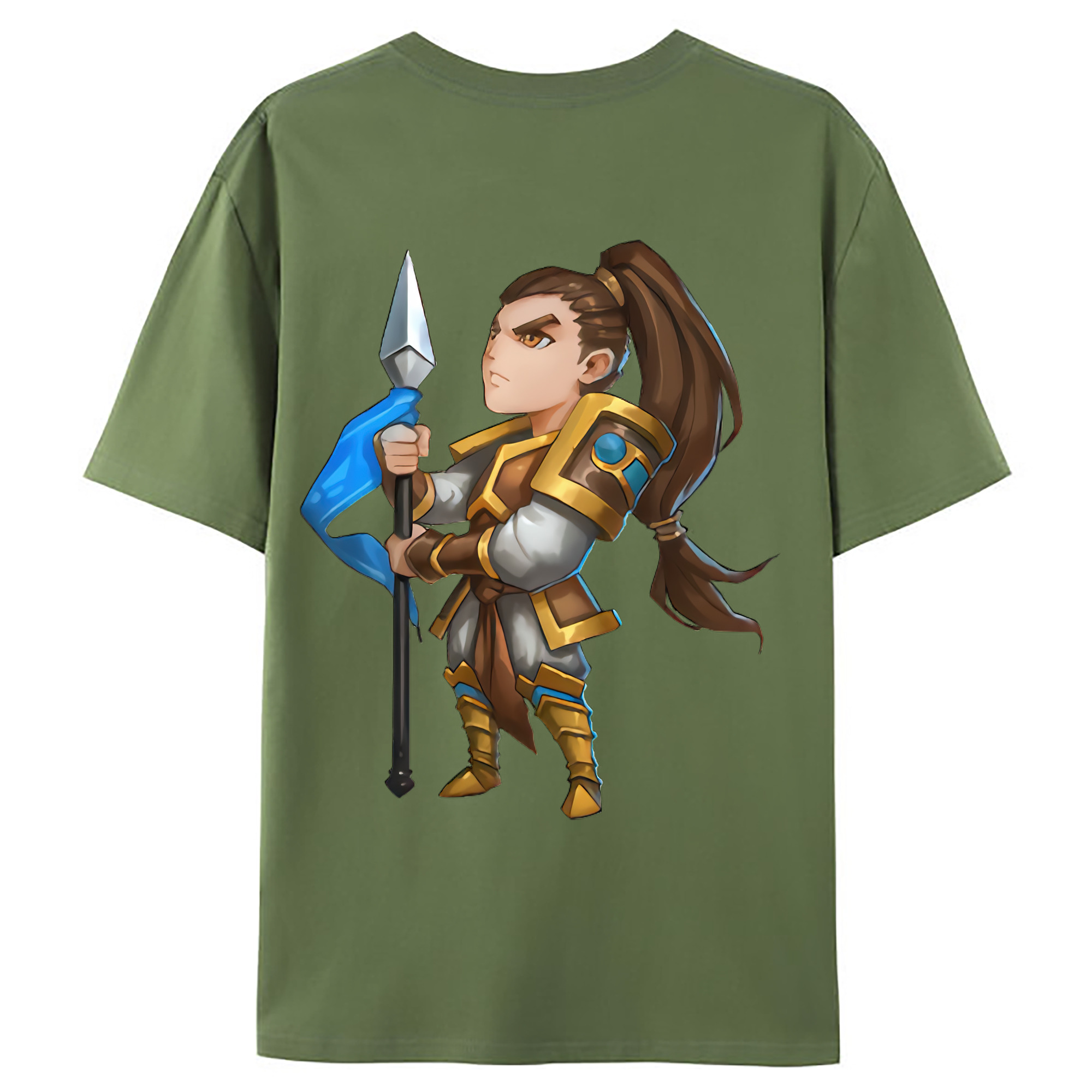 （画像用） リーグ・オブ・レジェンド League of Legends LOL 綿100％ メンズ半袖Tシャツ（バックプリント） 通気性